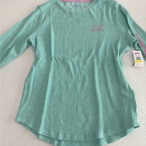 Vineyard Vines Kids Teal Long Sleeve Tee